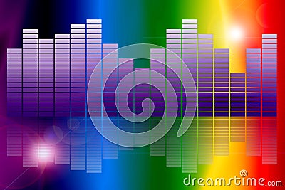 Spectrum Graphic Equalizer Stock Photo