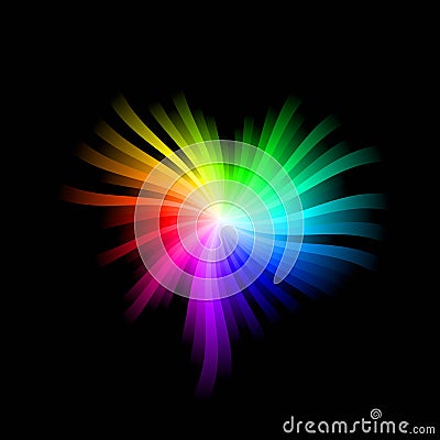 Spectrum Heart Vector Illustration