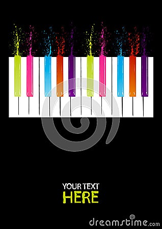 Spectrum piano keys Vector Illustration