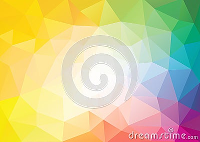 Spectrum polygon background or vector frame Vector Illustration