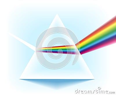 Spectrum prism with light dispersion effect Vector Illustration