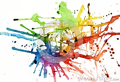 Spectrum of splatters Stock Photo