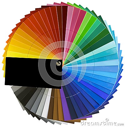 Spectrum wheel scale cutout Stock Photo