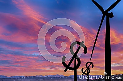 Speculation in renewable energies Stock Photo