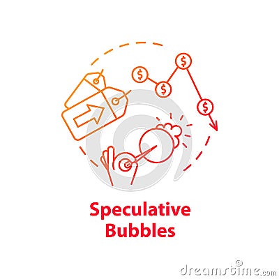 Speculative bubble concept icon Vector Illustration