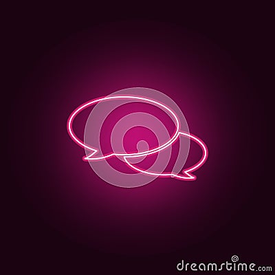 Speech baloon icon. Elements of Web in neon style icons. Simple icon for websites, web design, mobile app, info graphics Stock Photo