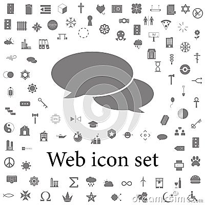 Speech baloon icons. Simple web black icon, can be used as web element icon on white backgroundicon. web icons universal set for Stock Photo