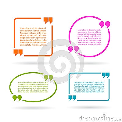 Speech boxes Vector Illustration