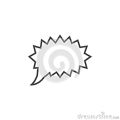 Speech bubble, speech balloon, chat bubble line art vector icon for apps and websites Stock Photo