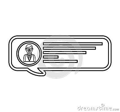 Speech bubble blog icon Vector Illustration