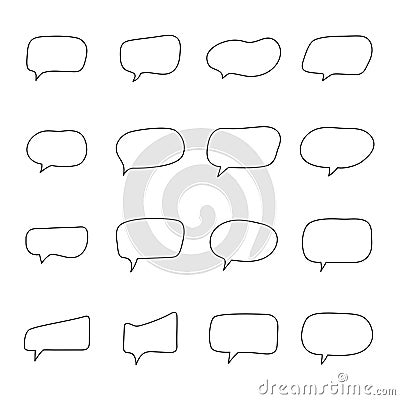 Speech bubble, chat, message, talk, comment isolated vector illustration Vector Illustration