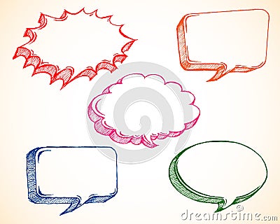 Speech Bubble Doodle Vector Illustration