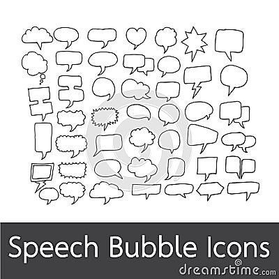 Speech Bubble hand drawn Vector Illustration