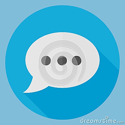 Message icon flat design style modern icon. Simple pointer minimal vector symbol Stock Photo