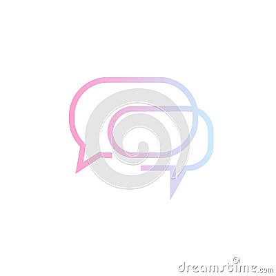 Speech bubble icon.One of set web vector icons. Vector Illustration