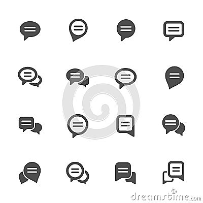 Speech bubble icon set Vector Illustration