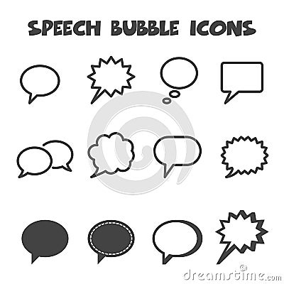 Speech bubble icons Vector Illustration