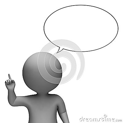 Speech Bubble Indicates Copy Space And Communicate 3d Rendering Stock Photo
