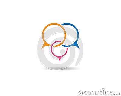 Speech bubble logo Vector Illustration