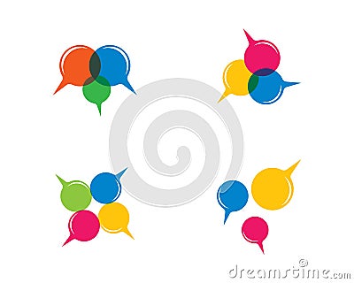 Speech bubble logo template vector icon Vector Illustration