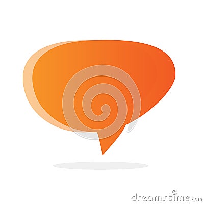 Speech bubble quote icon on white background. flat style. orange conversation bubble icon for your web site design, logo, app, UI Vector Illustration