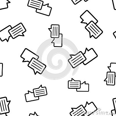 Speech bubble seamless pattern background. Business concept vector illustration. Discussion dialog symbol pattern. Vector Illustration
