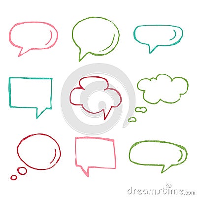 Speech bubble vector icons. Vector Illustration