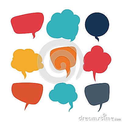 Speech bubbles communication Vector Illustration