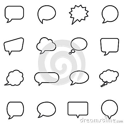 Speech bubbles and dialog balloons Vector Illustration