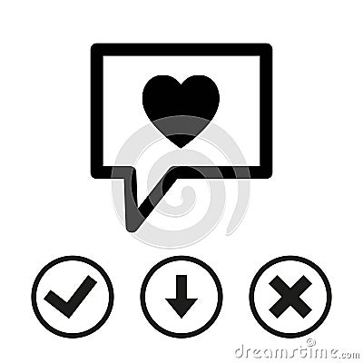 Speech Bubbles Icon. chat love pictogram stock vector illustration Vector Illustration