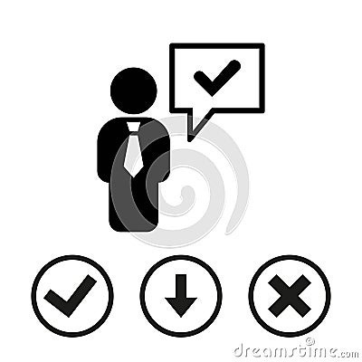 Speech Bubbles Icon. Chat pictogram icon stock vector illustration Vector Illustration