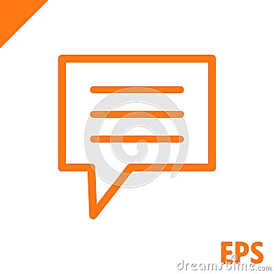 Speech Bubbles Icon. Chat pictogram icon stock vector illustration Vector Illustration