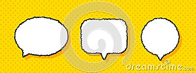 Speech Bubbles icons. Empty comic speech bubbles set. Vector illustration Vector Illustration