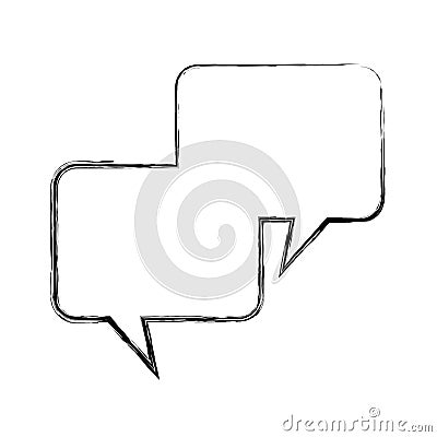 Speech bubbles message isolated icon Vector Illustration