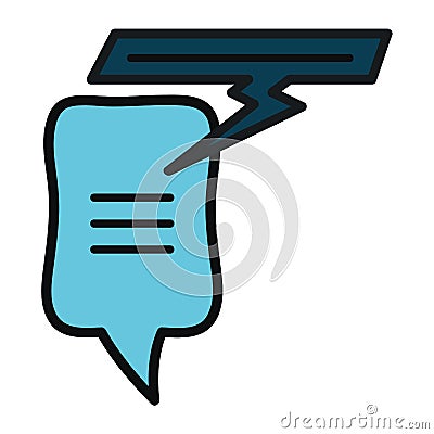 Speech bubbles messages icons Vector Illustration