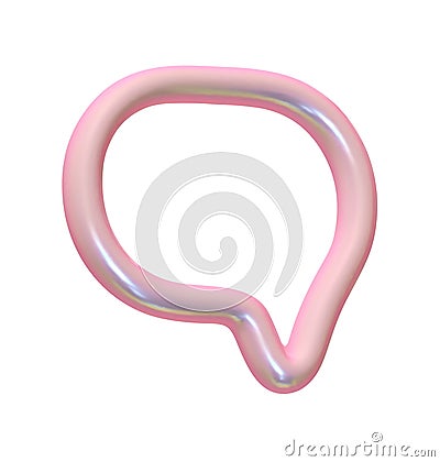 Speech bubbles. Minimal chat dialog bubble line Icon. Realistic 3d design isolated on white background. Vector Vector Illustration