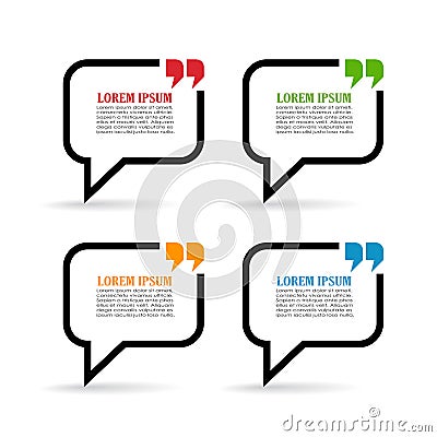 Speech bubbles Vector Illustration