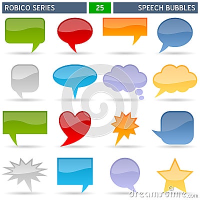 Speech Bubbles - Robico Series Vector Illustration