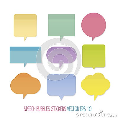 Speech Bubbles stickers Stock Photo