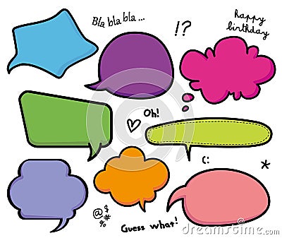 Speech bubbles talk set Vector Illustration