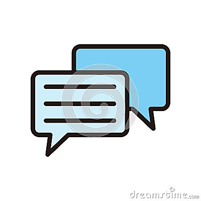Speech bubbles vector icon sign. Dialogue vector icon. Dialog vector icon sign Vector Illustration