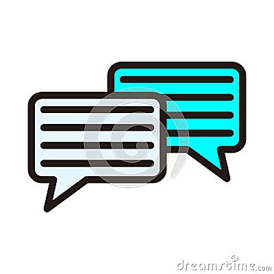 Speech bubbles vector icon sign. Dialogue vector icon. Dialog vector icon sign Stock Photo