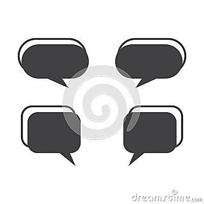 Speech bubbles vector set white background Vector Illustration