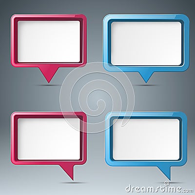 Speech bubl icon. Dialog box info. Vector Illustration