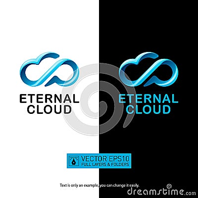 Speech cloud logo design. Creative concept. Isolated icon Vector Illustration
