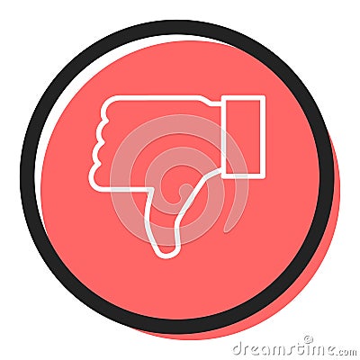 Speech icon vector bubble like donts, red color. flat simple trend modern logotype graphic design Vector Illustration