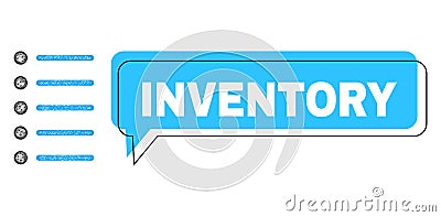 Misplaced Inventory Message Frame and Net Items Icon Vector Illustration
