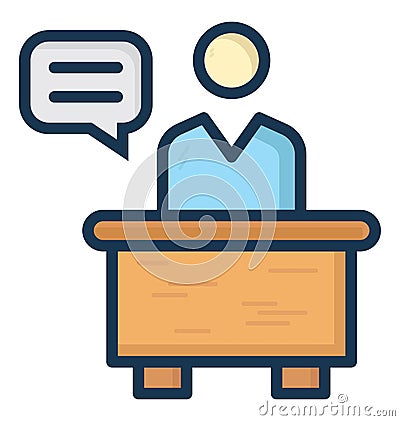 Speech Isolated Vector Icon That can be easily Modified or Edited. Vector Illustration