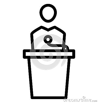 Speech Isolated Vector Icon That can be easily Modified or Edited. Vector Illustration