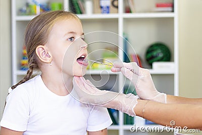 Developmental and speech therapy classes with a child-girl Stock Photo